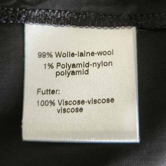 Akris Punto front pattern black textured wool midi skirt Sz 4 - Picture 11 of 12